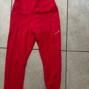 PINK Victoria's Secret Red Leggings
